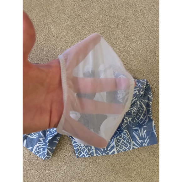 Chubbies Men's The Thighnapples Classic Swim Trunk Faded Blue Pineapple 7in- S - Picture 5 of 9